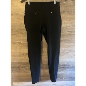 Jag Jeans Women High Rise Slim Leg Pull-On Stretch Size 4 Black 26 Inseam